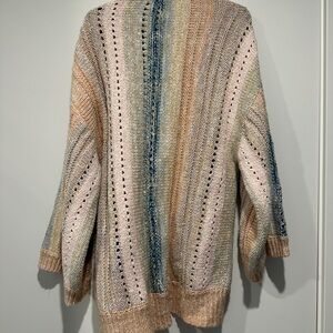 Anthropologie creme oversized knit cardigan, one size